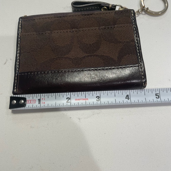 Coach dark brown keychain wallet - Picture 4 of 4